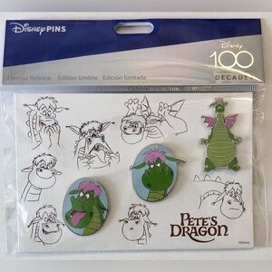 Disney Pins 100 Decades Pete's Dragon 3 Pin Set Limited Release NWT